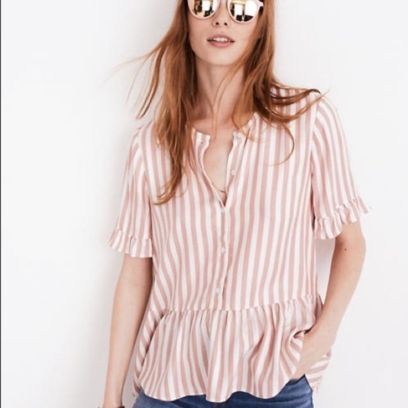 Madewell Tops - Madewell | Studio ruffle hem top